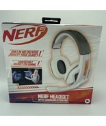 Nerf Gaming Headset With Communications Mic White Cushioned Connect Phon... - £11.38 GBP