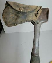 CRAFTSMAN AXE SMALL HATCHET WITH LEATHER SHEATH VINTAGE image 3