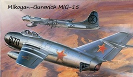 Vintage Warplane Mikoyan-Gurevich MIG-15 Magnet #09 - $100.00