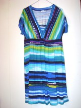 Calvin Klein multi colored dress   Size 12  cap sleeves - £20.40 GBP