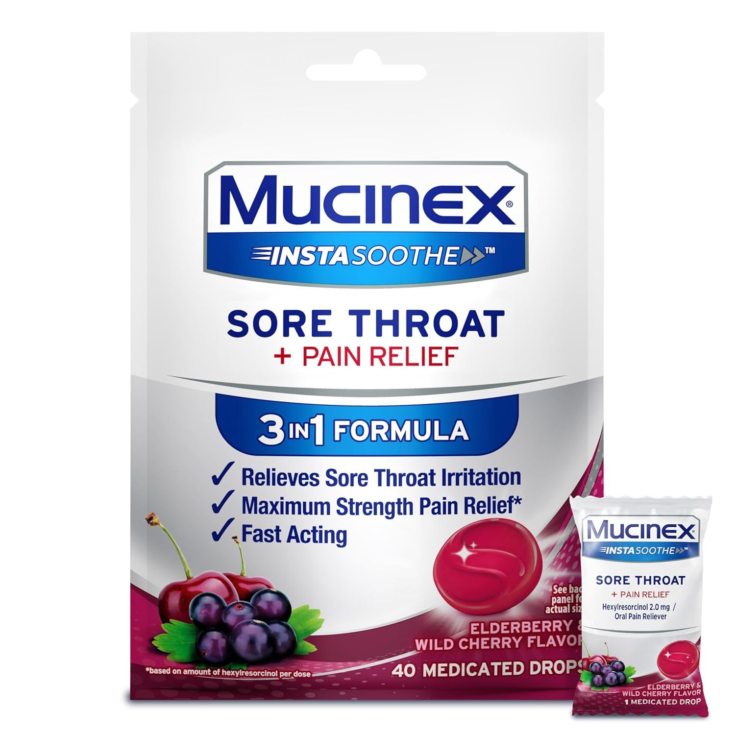 Mucinex Instasoothe Sore Throat Relief, Sore Throat Lozenges, Sore Throat Medici