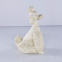 Vintage Nora Fenton Italy Alabaster Poodle Figurine Sitting - $18.69
