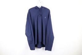 Ralph Lauren Mens XL Faded Lightweight Long Sleeve T-Shirt Hoodie Navy Blue - £39.40 GBP
