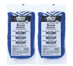 2 PAIR, Bariatric BLUE Slipper Socks XXXL Extra Wide, Non-Slip Terries, ... - $17.51