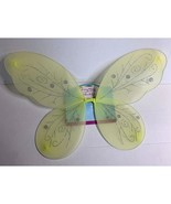 New Yellow Fairy Wings Silver Sparle Os Kids - $7.69