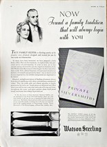 WATSON STERLING - 1931 Vintage Print Ad - True Family Silver -  Silversm... - $211.58 MXN