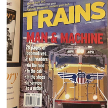 Trains October 2003 Man and Machine On Road In Cab Shop Service Railroad - £6.19 GBP