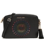 New Michael Kors Women&#39;s Ginny Leather Medium Camera Bag Black - $168.29