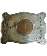 Belt Buckle Metal British One Penny Coin 1929 Vintage - £47.51 GBP