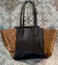 CLEOBELLA Gold Bag lazer Cut Out metallic black Leather Anthropologie Mexicana - $187.11