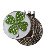 Golf ball marker with magnetic hat clip : Four Leaf Clover - £7.24 GBP