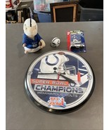 Indianapolis Colts Colts Lot Of 4 Championship Clock, Dancing Hamster, E... - $19.03 CAD