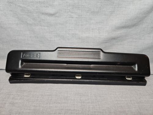 Acco Standard Black 3 Hole Paper Punch Office Accessory - $4.74