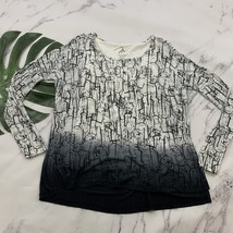 Miracle Body by Miraclesuit Womens Top Size S White Black Crackle Print ... - $18.80
