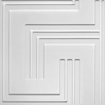 Dundee Deco 3D Wall Panels - Geometric Abstract Paintable White PVC Wall Panelin - $7.83