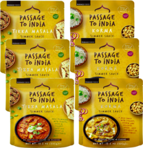 Passage To India Tikka Masala &amp; Korma Simmer Sauce, Variety 6-Pack 13.2 ... - £38.88 GBP