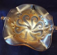 CARNIVAL GLASS MARIGOLD COMPOTE QUESTION MARKS PATTERN image 4