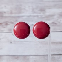 Vintage Clip On Earrings Retro Red Statement - $15.99