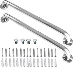 Two Pack 24 Inch Shower Grab Bars, Imomwee Chrome Stainless Steel Bathro... - £31.78 GBP