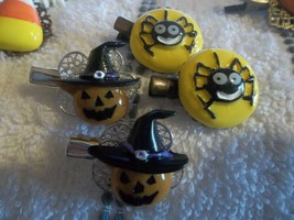 Jewelry Hair clips Halloween style 2 sets 4 total alligator clamp style ... - $8.54