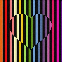 Pepita Needlepoint Canvas: Heart Illusion, 11&quot; x 11&quot; - £68.74 GBP+