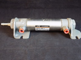 Smc Pneumatic Cylinder Ncme 125-0200C-X-C6 w/ Mounting Brackets 250PSI - £15.47 GBP