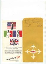 TWA Trans World Airlines Africa Jacket Ticket Ticket &amp; Baggage Claims 19... - $17.82