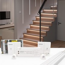 Motion Sensor With Daylight Sensor Led Stair Light Kit Kmg-4233, Multiple Functi - £262.56 GBP