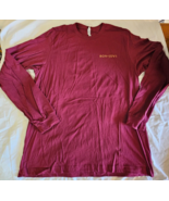 Bon Jovi Men&#39;s Long Sleeve Concert T Shirt X-Large Band Tee Burgundy New - $22.24