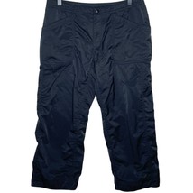 MOUNTAIN HARDWEAR black nylon crop pants capris size 8 outdoor hiking tr... - $25.00