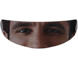 Man With Big EyeBrows Perforated Motorcycle Helmet Visor Shield Sticker ... - £15.59 GBP