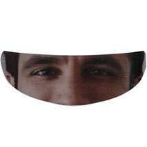 Man With Big EyeBrows Perforated Motorcycle Helmet Visor Shield Sticker ... - £15.94 GBP