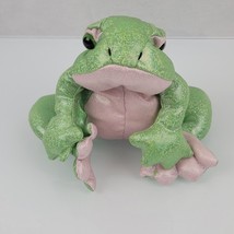 Walmart Sparkly Glitter Foil Green Stuffed Plush Beanbag Frog Animal Dol... - $39.59