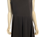 Cynthia Rowley Women's Knit Dress Black Cap Sleeve Pleated Size L - $23.74