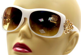 Women Off White Shield Wrap Around Sunglasses Shades Policarbonite Lens - £12.03 GBP