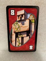 1 Minecraft Uno Replacement Red Iron Golem #8 SINGLE CARD ONLY Pre-Owned... - $7.99