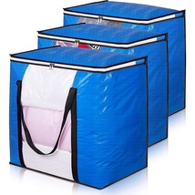 Waterproof Large Blanket Storage 106L Heavy Duty Moving Bags With Zippers And Re - £38.48 GBP