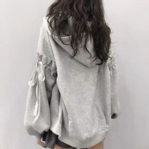 Deeptown Harajuku Kawaii Women Sweatshirts Oversized Cute Zip Up Hoodies Preppy  - £92.92 GBP
