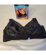 Vintage Playtex Eighteen Hour Comfort Strap Black Bra NIB 38C New Open Box - $33.83 CAD