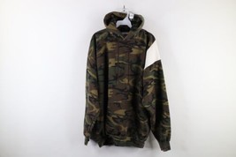 Vintage 90s Streetwear Mens XL Faded Baggy Fit Camouflage Hoodie Sweatshirt - $79.15