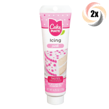 2x Tubes Cake Mate Decorating Icing | Pink | 4.25oz | Tastes Delicious - £12.23 GBP