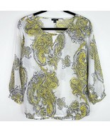 Ann Taylor Paisley Sheer Blouse Top Shirt Size Small S Womens - £5.51 GBP
