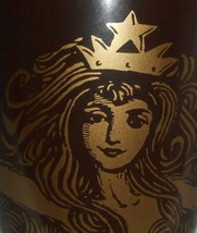 2012 Starbucks Coffee Chocolate Brown 12 Oz Handled Mug Mermaid - £9.48 GBP