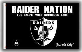 Las Vegas Raiders Team Best Flag 90x150cm 3x5ft Football&#39;s most Notoriou... - £11.61 GBP