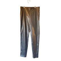 Ann Taylor Black Faux Leather Pants Women’s Medium Ankle Straight Pull-On - $31.68
