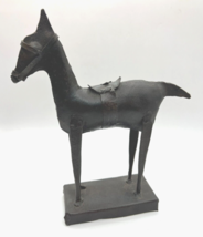 Vintage Cast Metal Horse Sculpture Brutalist - £51.95 GBP