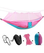 Camping Hammock With Mosquito Net,1-2 Lightweight Portable, Pink And Sky... - £30.67 GBP