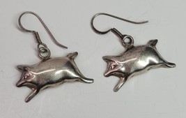 VTG 925 Sterling Silver Taxco Mexico Flying Pig Hog Earrings Set Western Country - £46.53 GBP