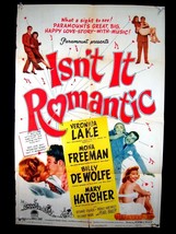 Isn&#39;t It ROMANTIC-VERONICA LAKE-NICE-ORIG-27X41 Poster VG/FN - £271.68 GBP