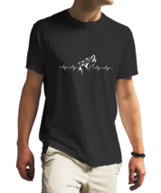 heart wolf Unisex Black T-Shirt - £18.02 GBP